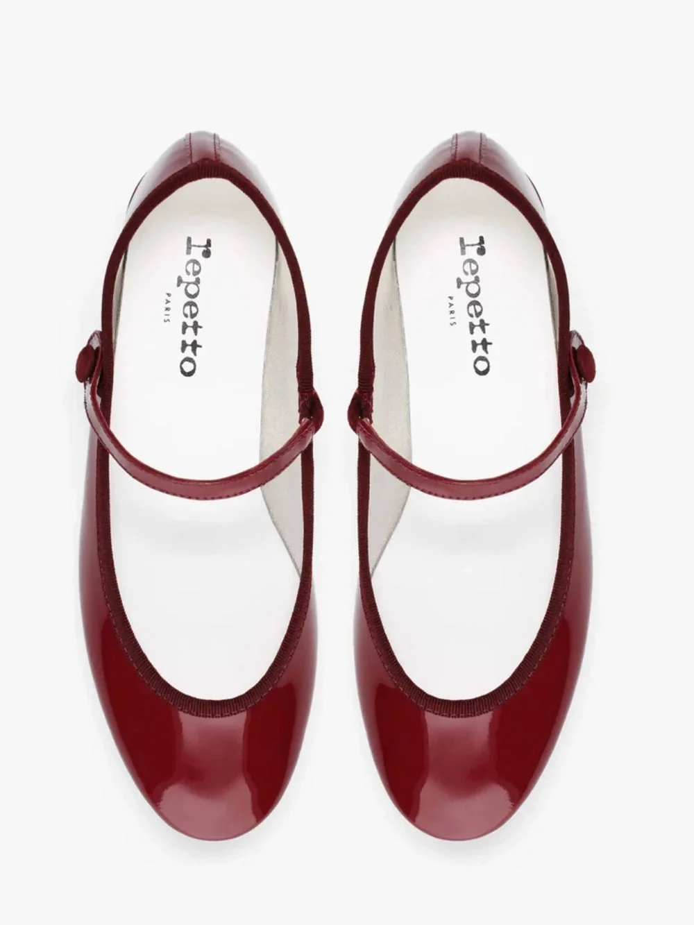 Repetto Rose Sole Rubber Mary Janes - oxblood red kitten heel size 36